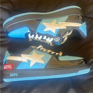 Bape Blue and Black Sneakers